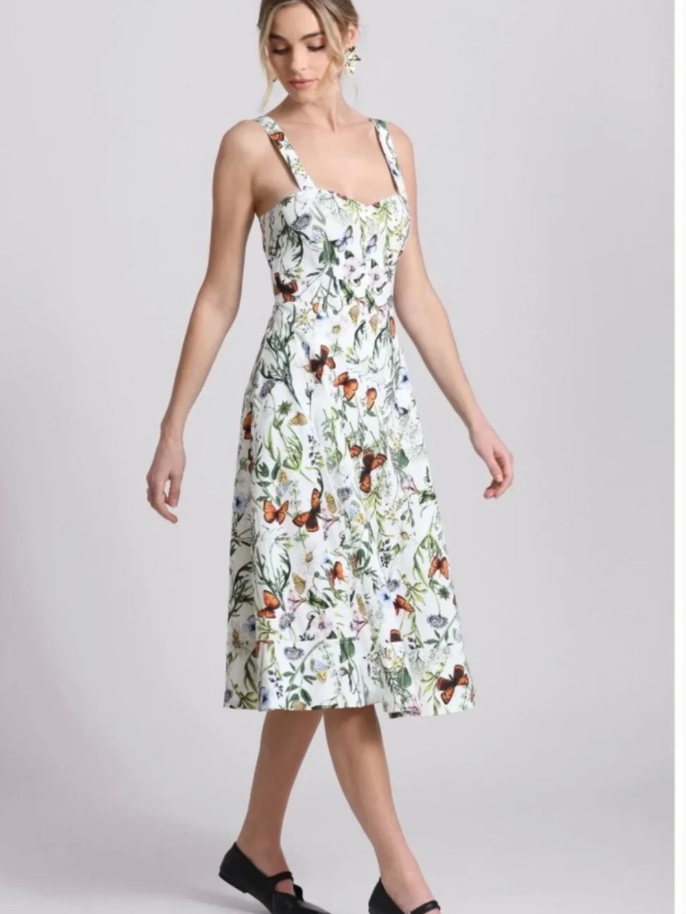 Avec Les Filles Butterfly Midi Dress - Picture 2 of 6